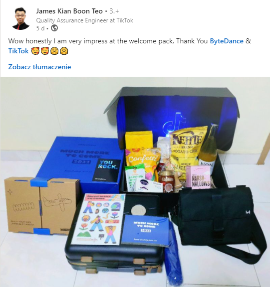 Welcome pack - how to create a successful welcome gift? ByteDance welcome pack | Gamfi Blog