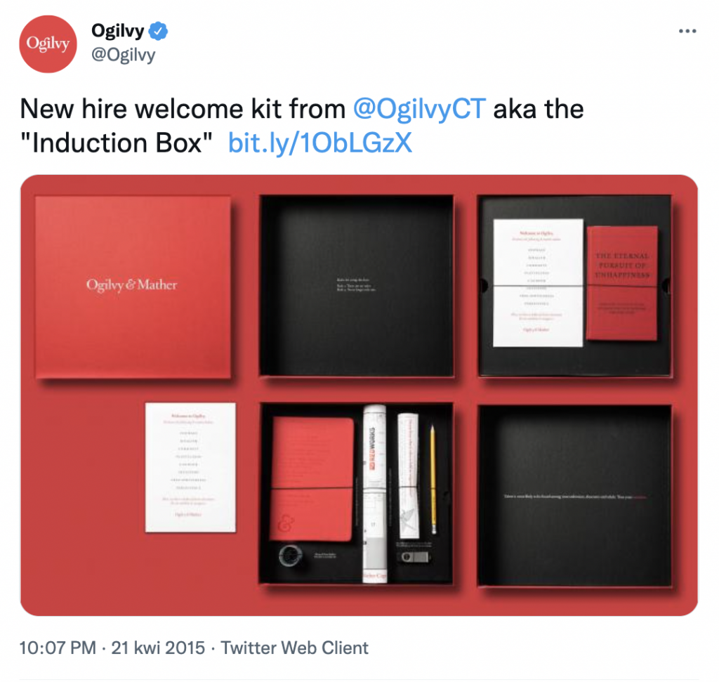 Welcome pack - how to create a successful welcome gift? Ogilvy welcome pack | Gamfi Blog