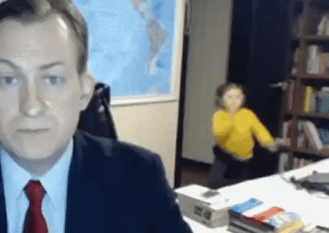 Working from home with kids (GIF) | Gamfi