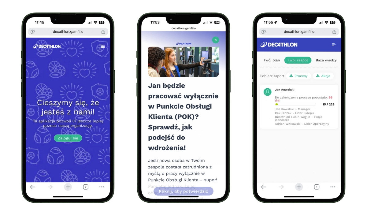 App screens on phones: the next steps of the onboarding path